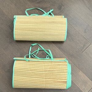 Woven Straw Beach Mats, Blanket for Grass Picnic Summer Outdoors Camping Travel
